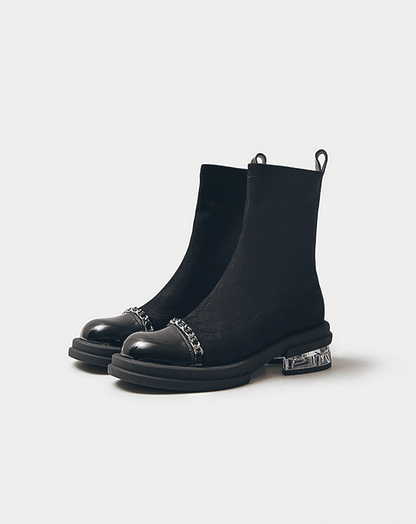 ♀Clear Sole Chain Boots