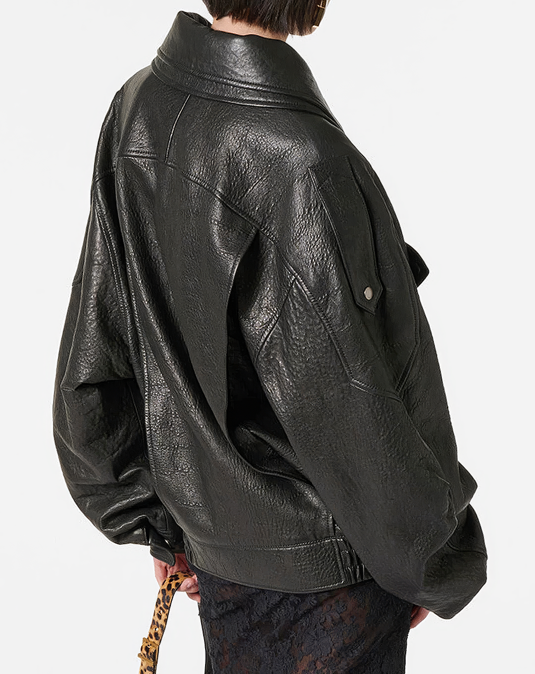 ♀本革／Belted Riders Leather Jacket