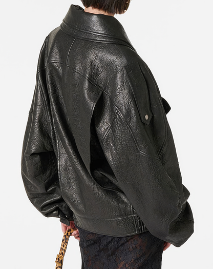♀本革／Belted Riders Leather Jacket