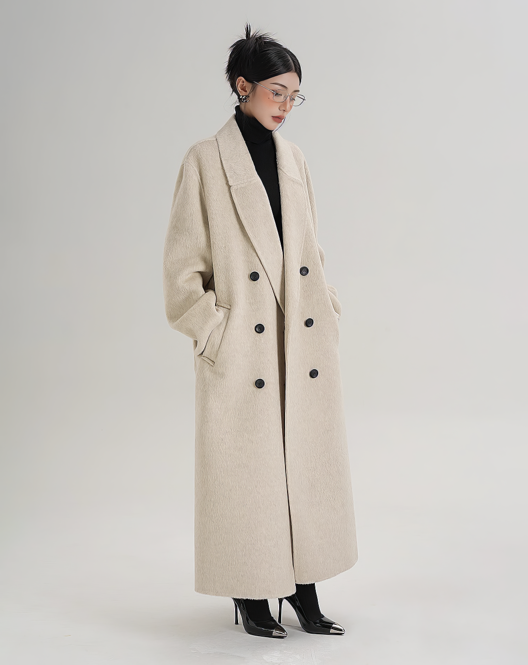 ♀Basic Oversized Double Coat