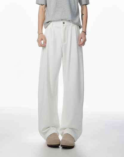 ♂Straight Tucked Pants