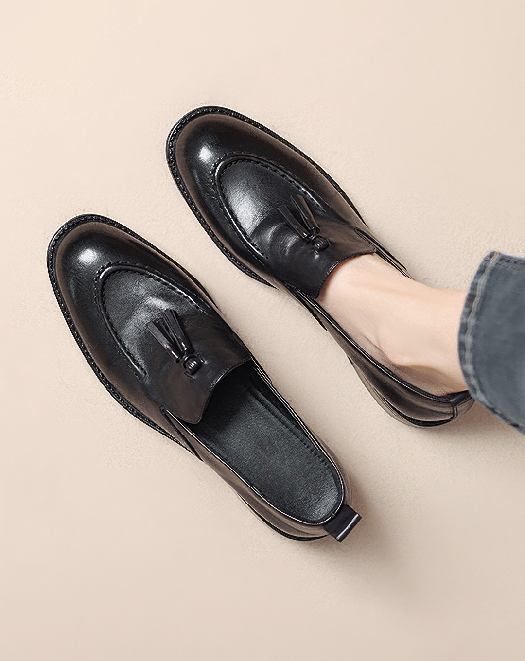 ♀本革／Classic Tassel Leather Loafers
