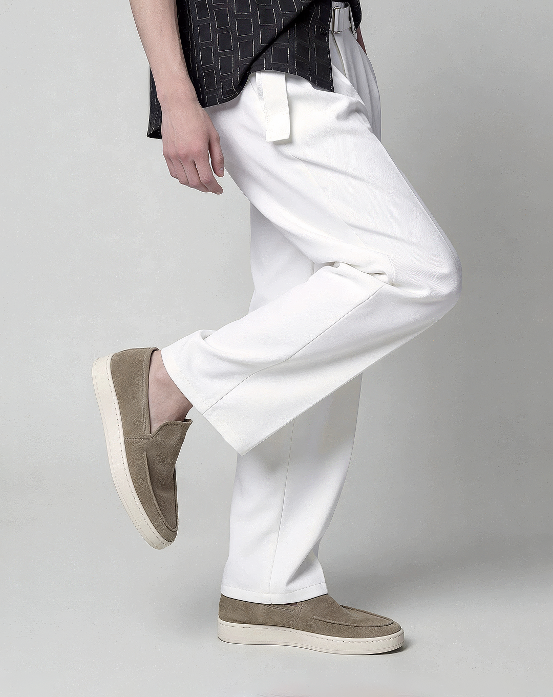 ♂♀Belted Tuck Pants