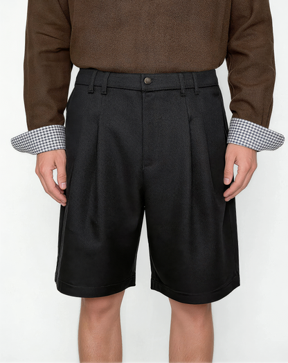 ♂♀Pleated Wide Half Shorts
