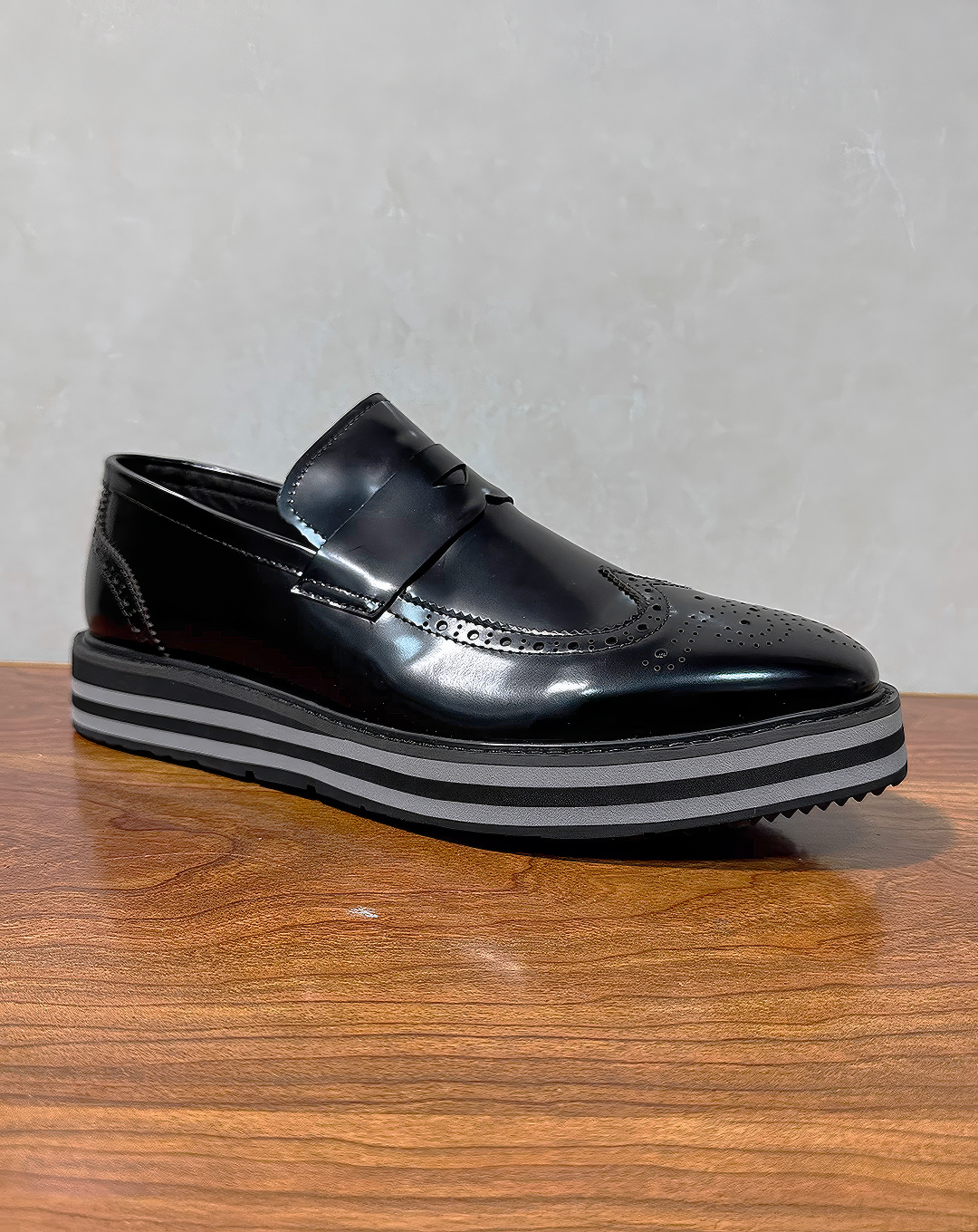 ♂♀本革／Platform Brogue Loafer