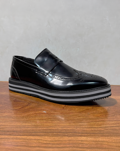 ♂♀本革／Platform Brogue Loafer