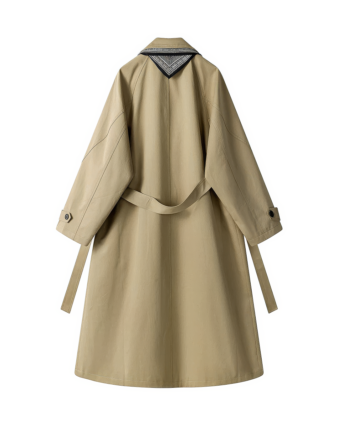 ♀Scarf Accent Trench Coat
