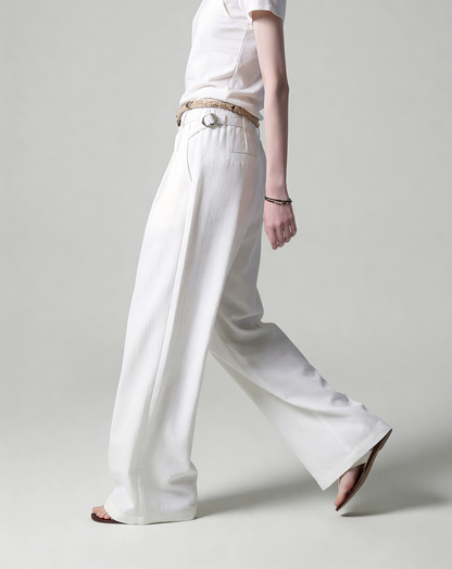 ♂♀Side Buckle Wide Pants