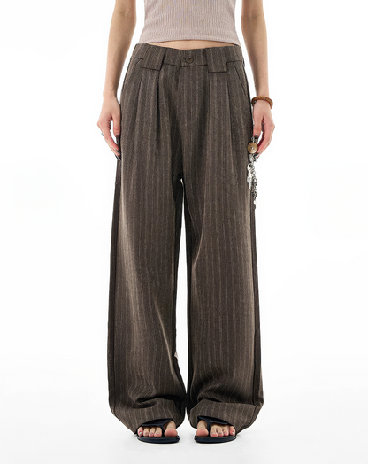 ♂♀Pinstripe Wide Leg Pants