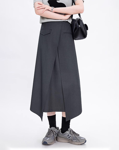 ♀Asymmetric Hem Skirt