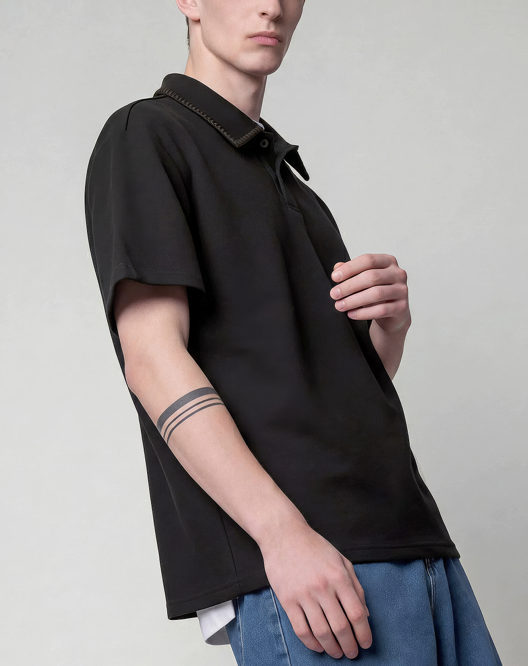 ♂♀Contrast Stitch Polo Shirt