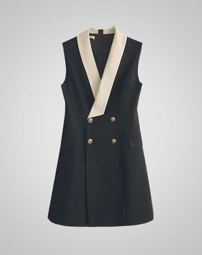 ♀Double Breasted Gilet Vest