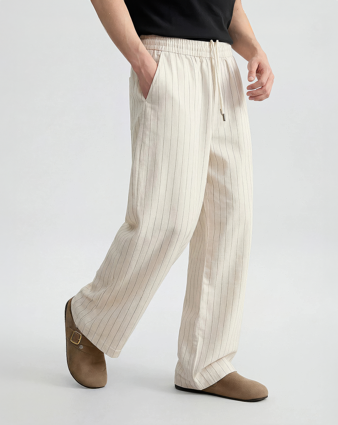 ♂♀Striped Linen Blend Pants