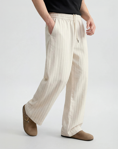 ♂♀Striped Linen Blend Pants