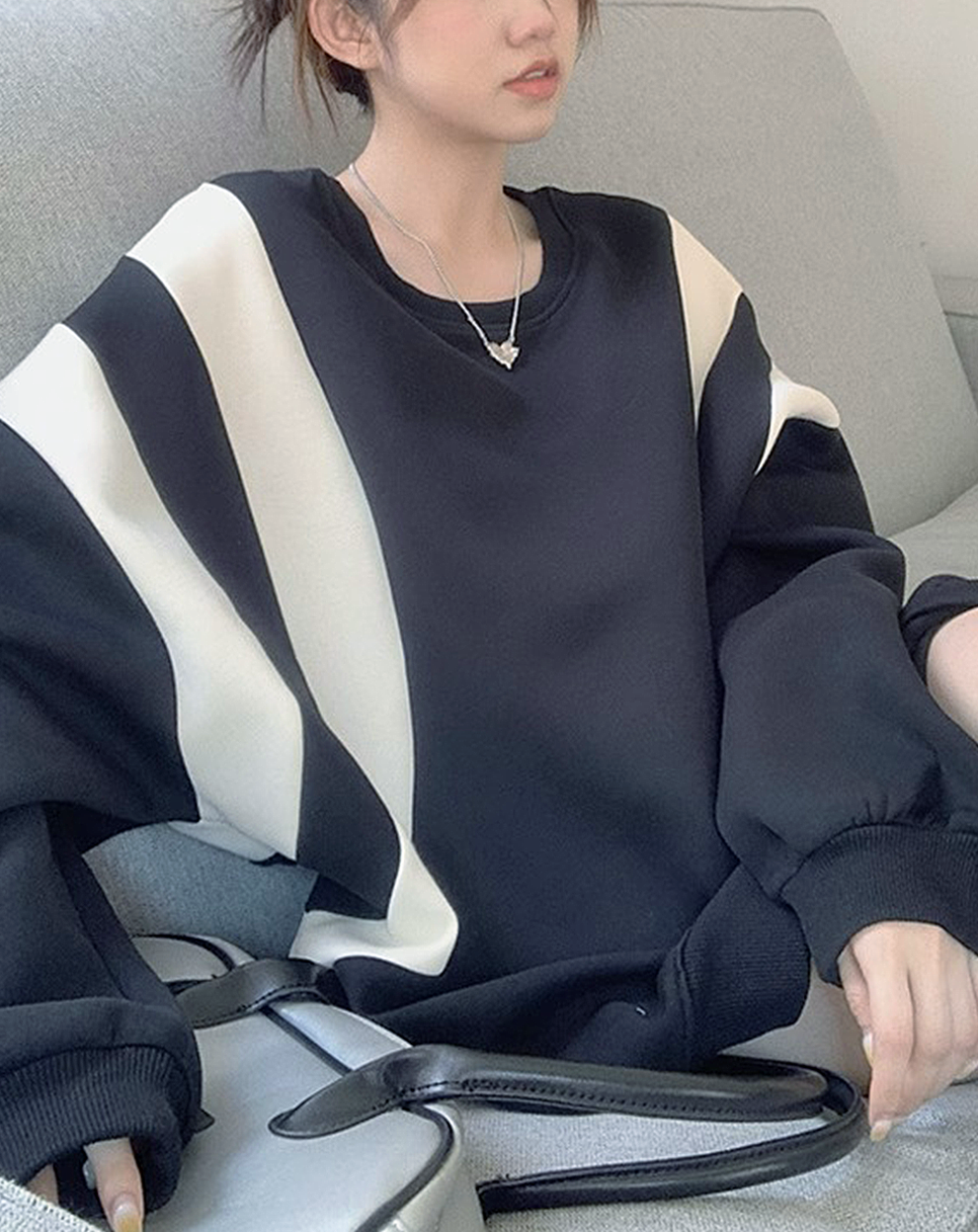 ♀Bicolor Oversized Sweatshirt – SOSOS design