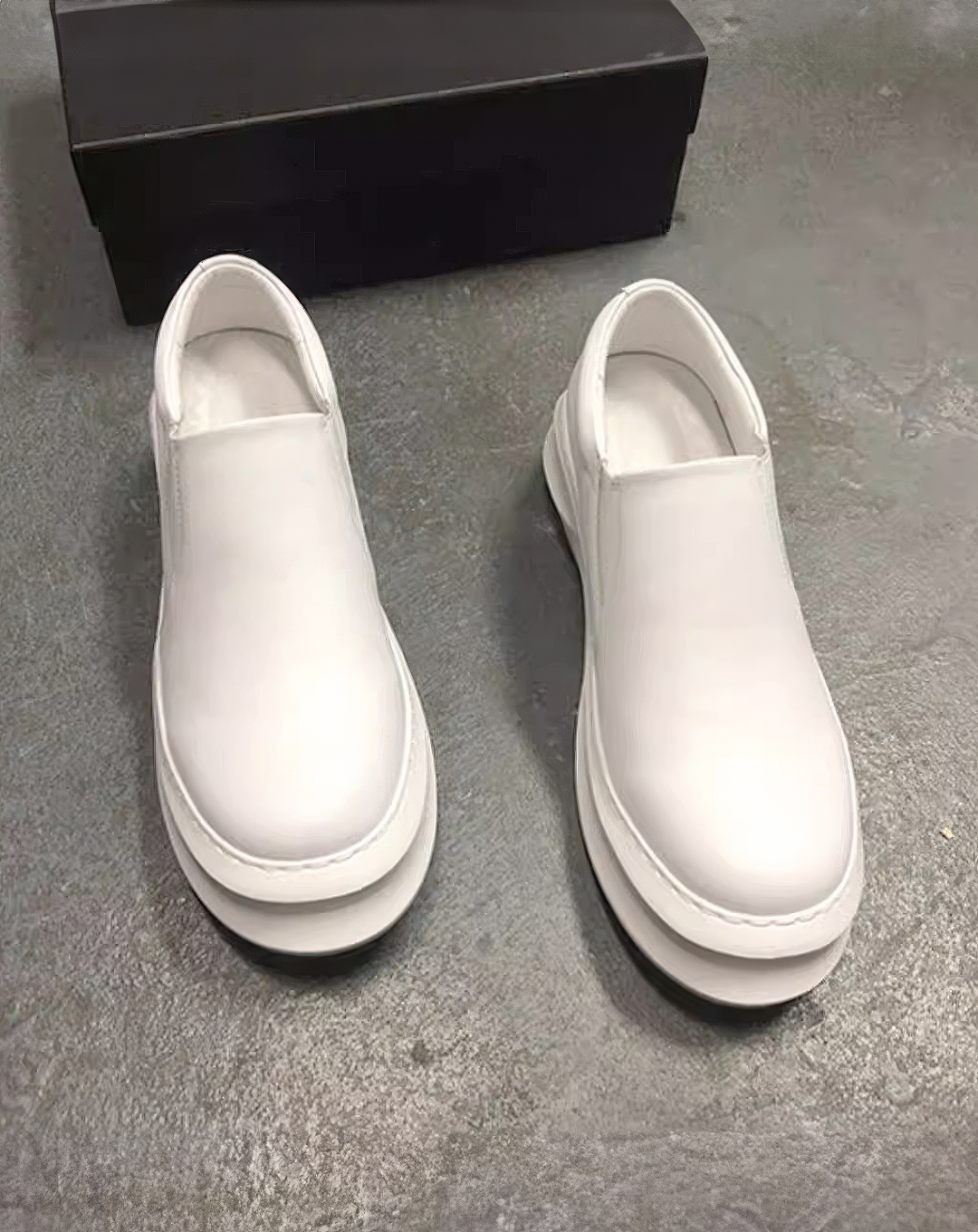 ♂♀本革／Leather Wave Slipon Shoes