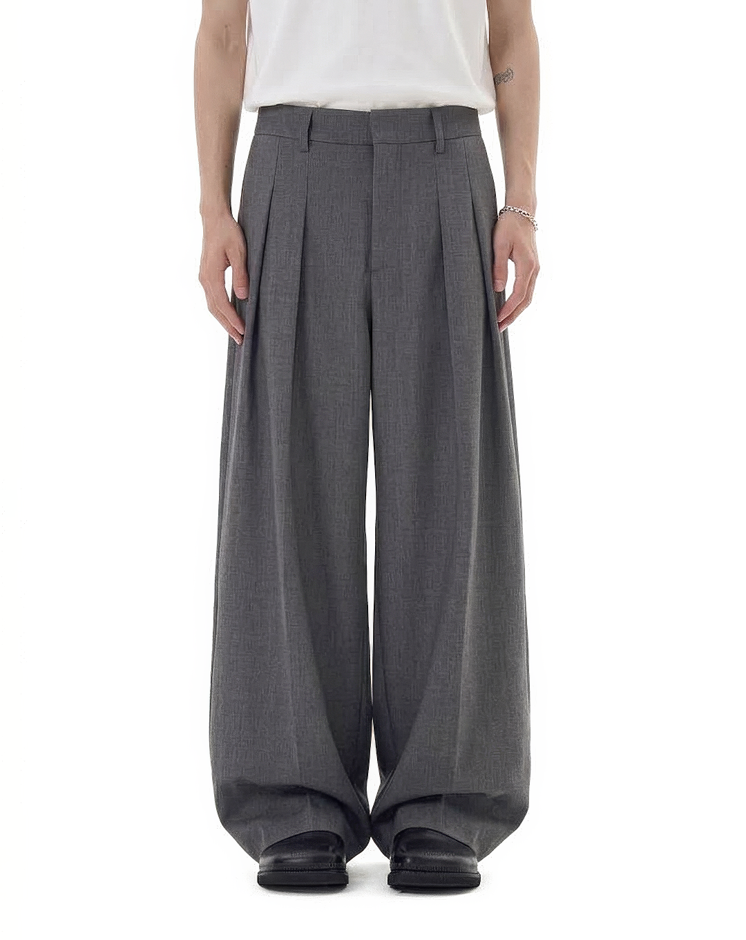 ♂♀Deep Tucked Baggy Pants