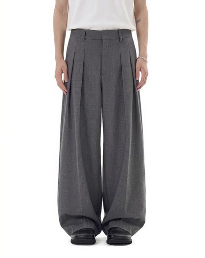 ♂♀Deep Tucked Baggy Pants