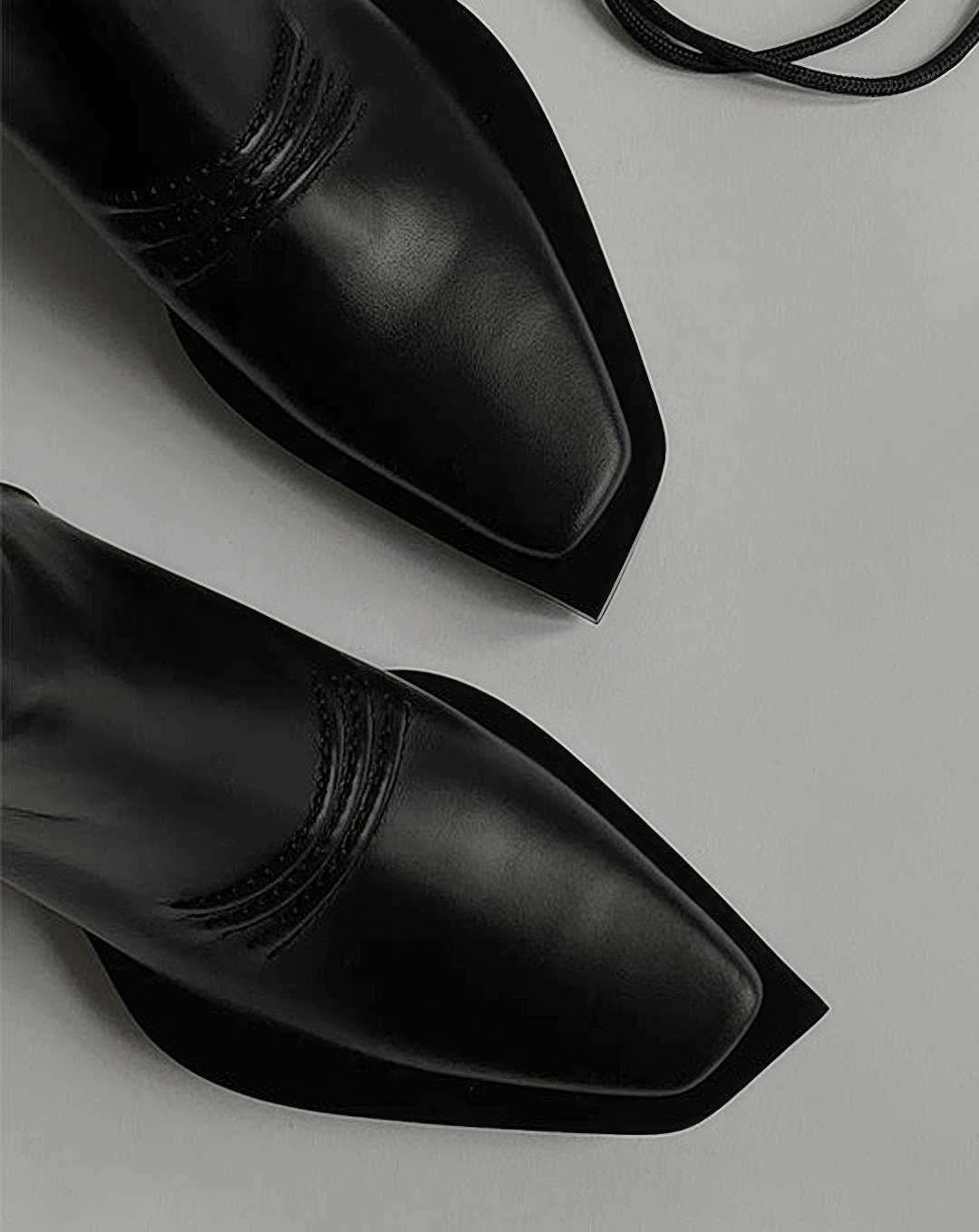 ♀Sharp Toe Black Boots
