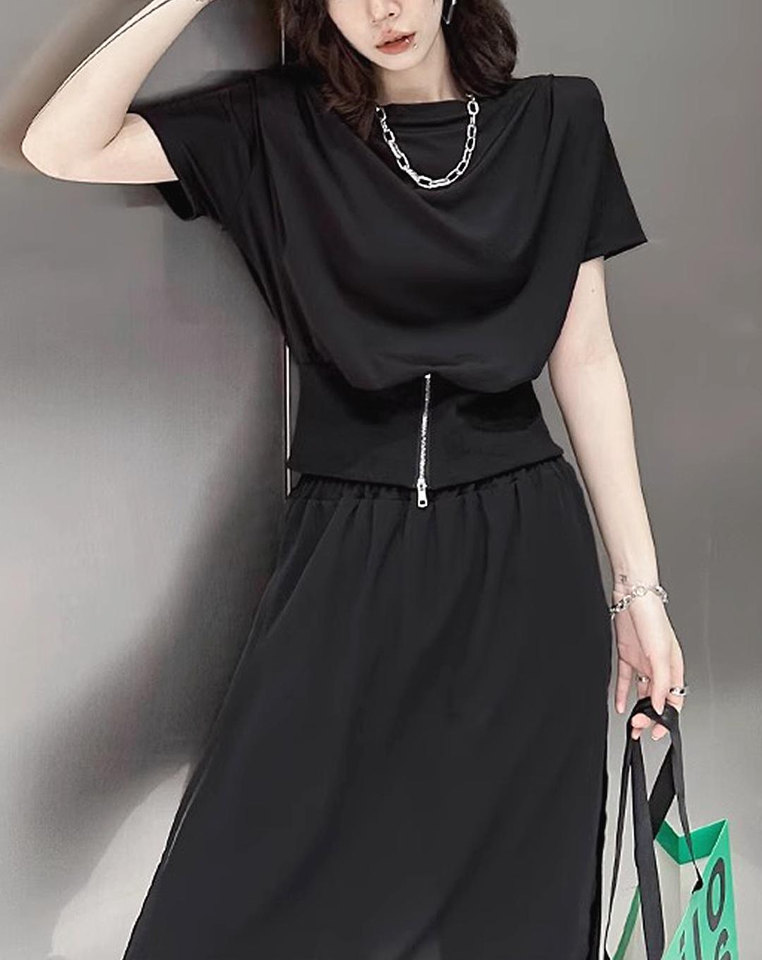 ♀Waist Zip Shirt