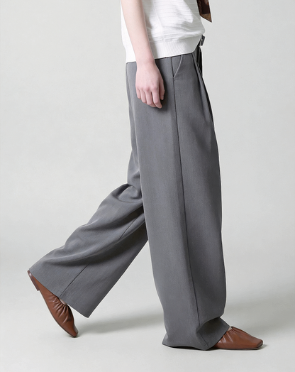 ♂♀Eyelet Belt Wide Pants