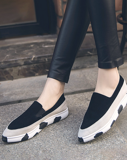 ♀Cow Pattern Sole Slip-On Shoes