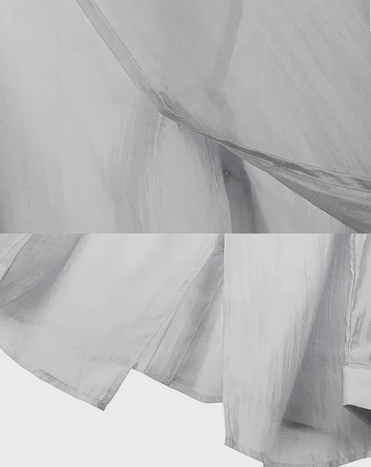 ♀Relaxed Sheer Button Shirt