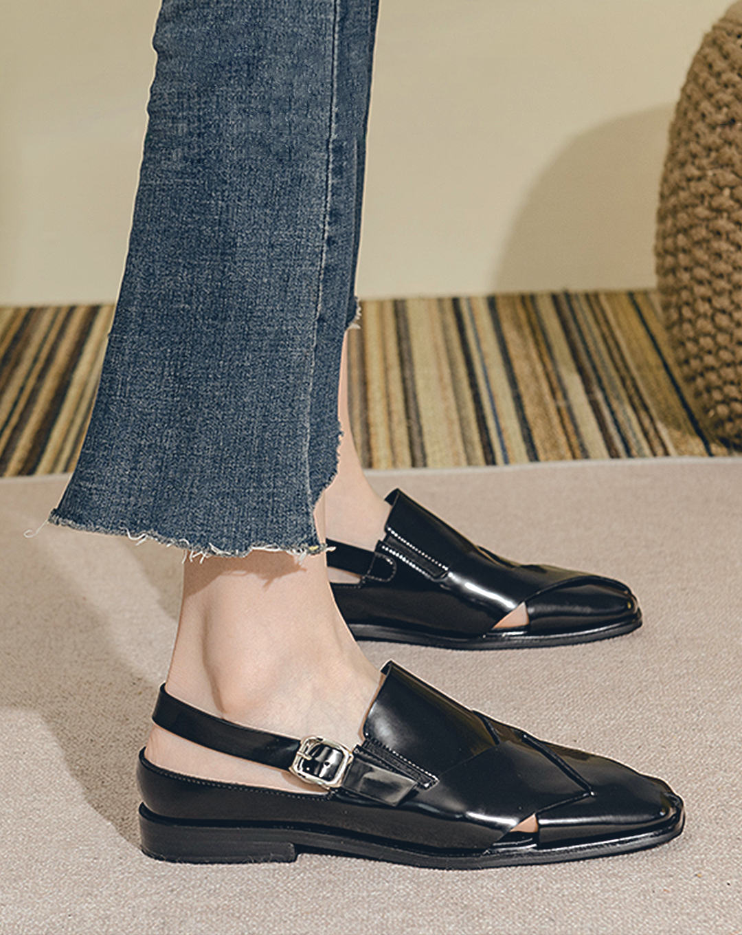 ♀Cross Design Back Strap Sandals