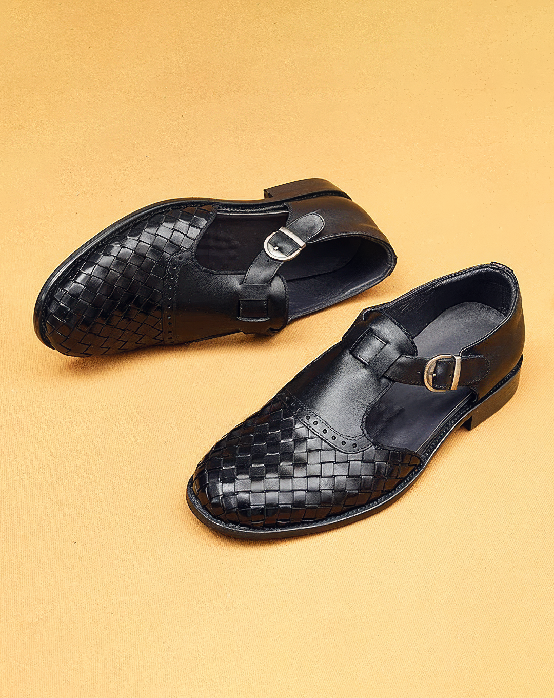 ♂本革／Woven Leather Strap Sandals