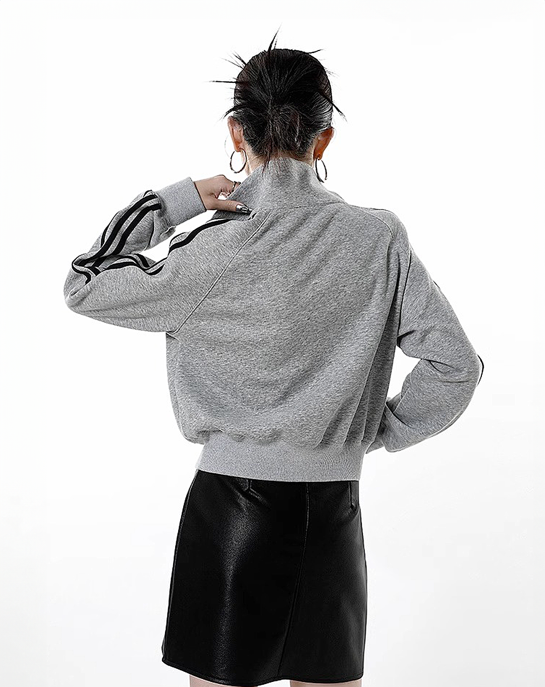 ♀High Neck Short Track Jacket