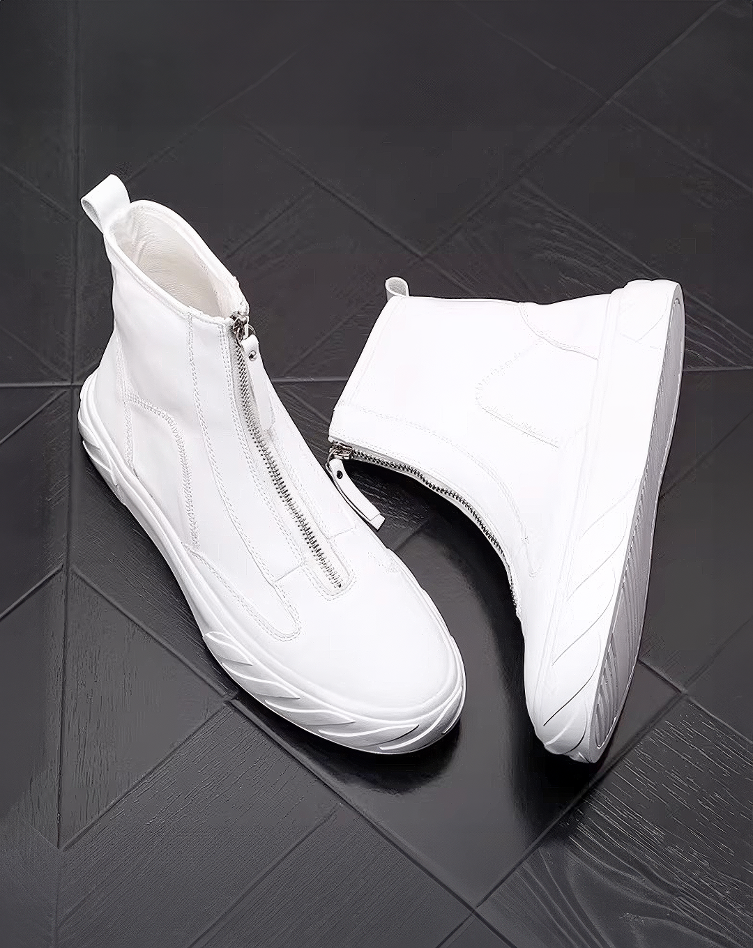 ♂♀Futuristic Front Zip Sneakers