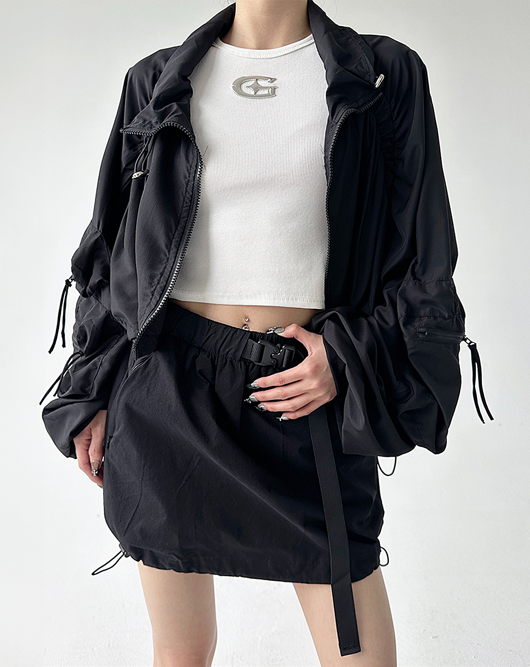 ♀Loose Sleeve Short Blouson