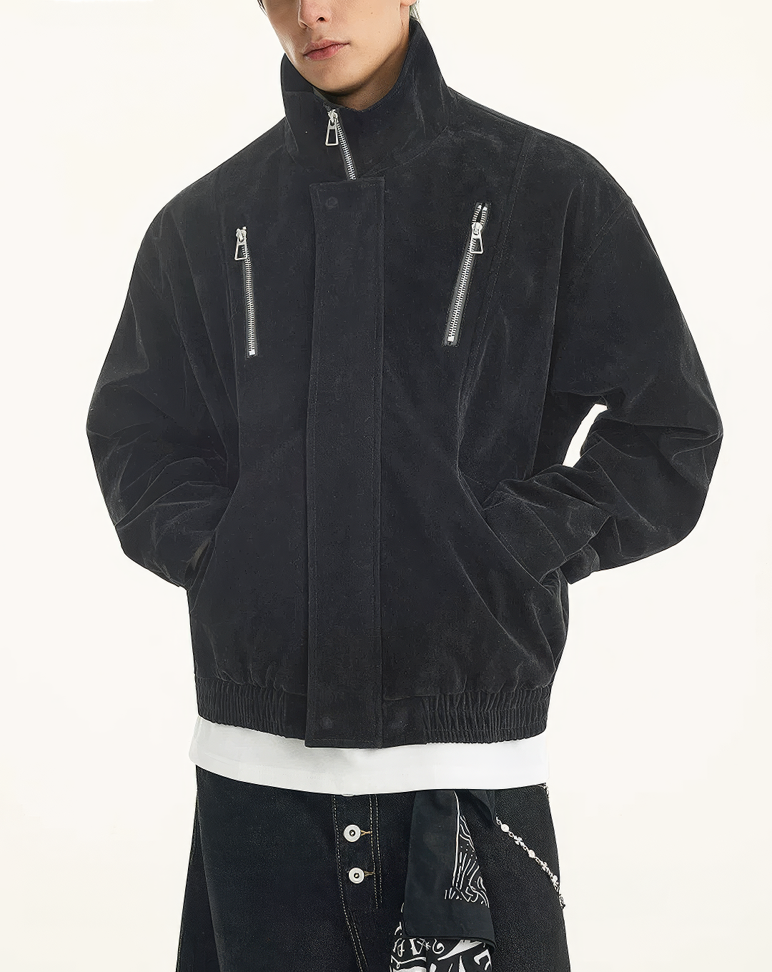 ♂♀Double Chest Zip Jacket