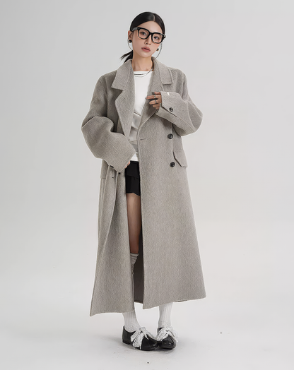 ♀Double Breasted Shaggy Coat