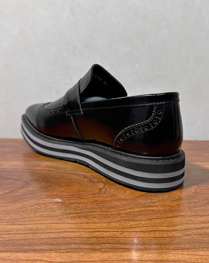 ♂♀本革／Platform Brogue Loafer