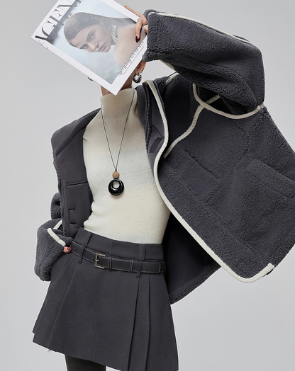 ♀Fluffy Fleece Blouson