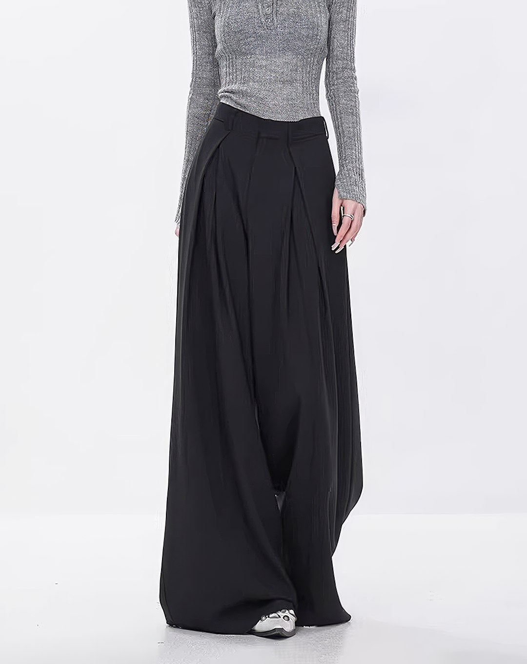 ♀Noir Deep Tuck Bottoms