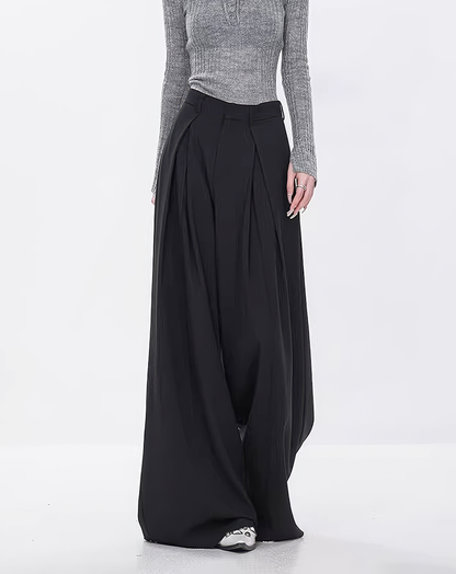 ♀Noir Deep Tuck Bottoms