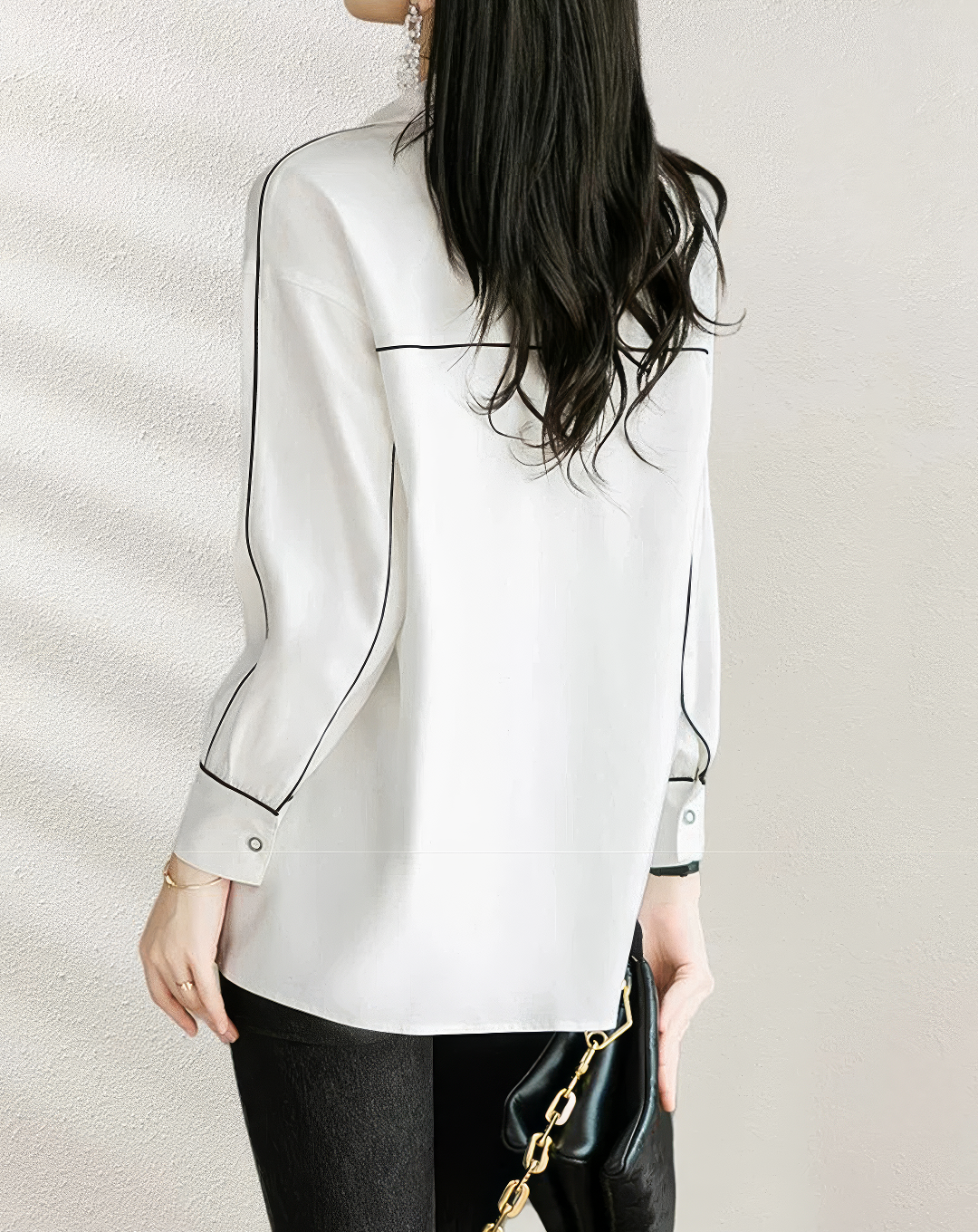 ♀Piping Line Relax Shirt