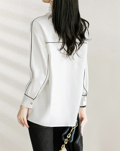 ♀Piping Line Relax Shirt
