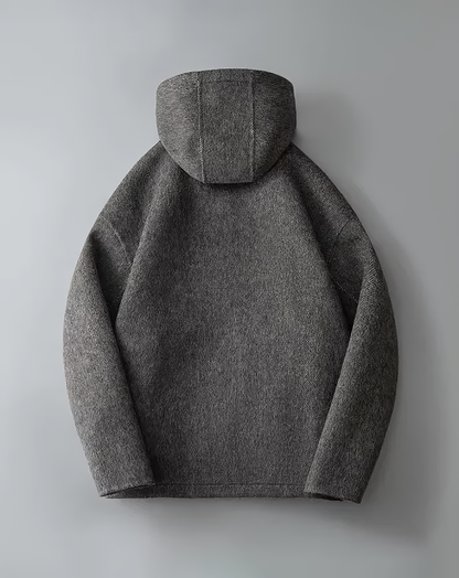 ♂100% WOOL Hooded Zip Jacket