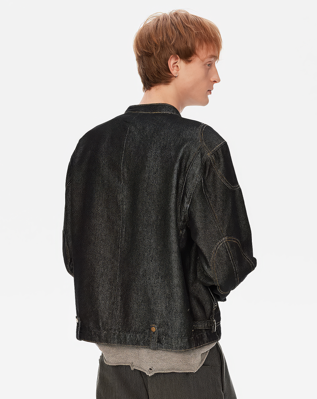 ♂Stand Collar Denim Jacket