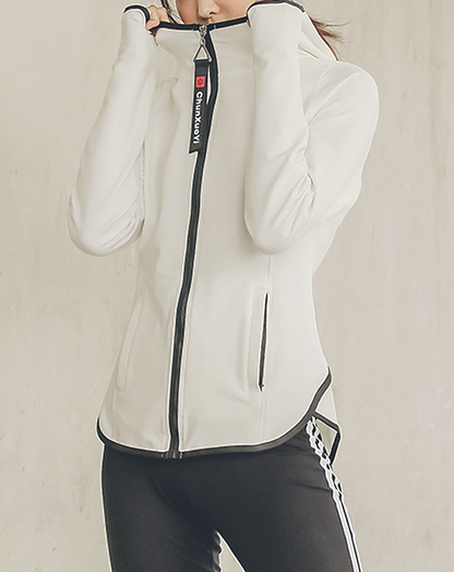 ♀Zip-Up Fit Hooded Jacket