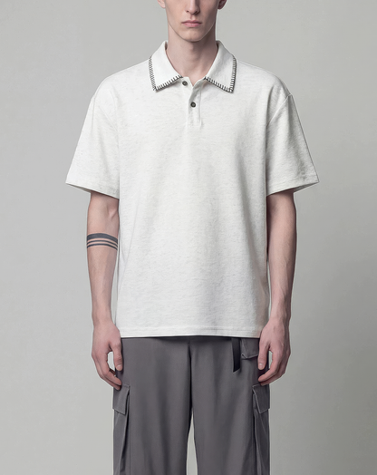 ♂♀Contrast Stitch Polo Shirt