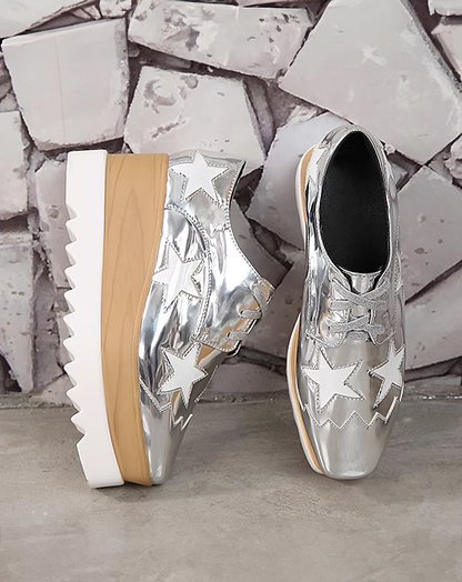 ♀Enamel Platform Shoes