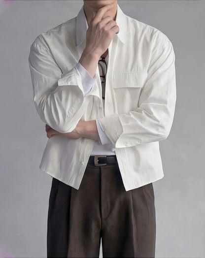 ♂Cotton Drop Shoulder Shirt