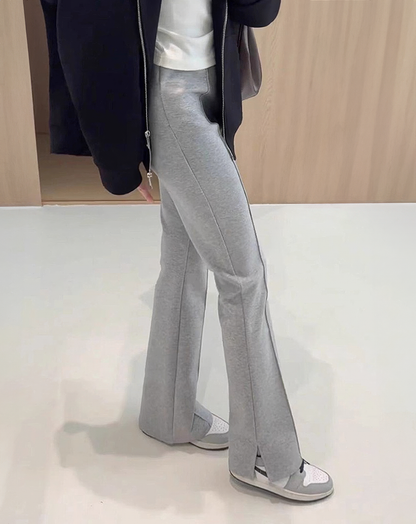 ♀Slit Hem Jogger Pants