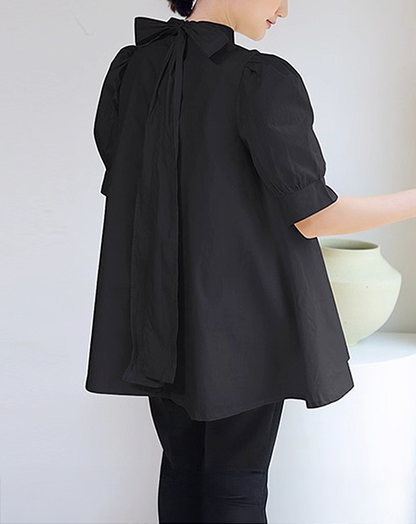 ♀Graceful Bow Flare Blouse