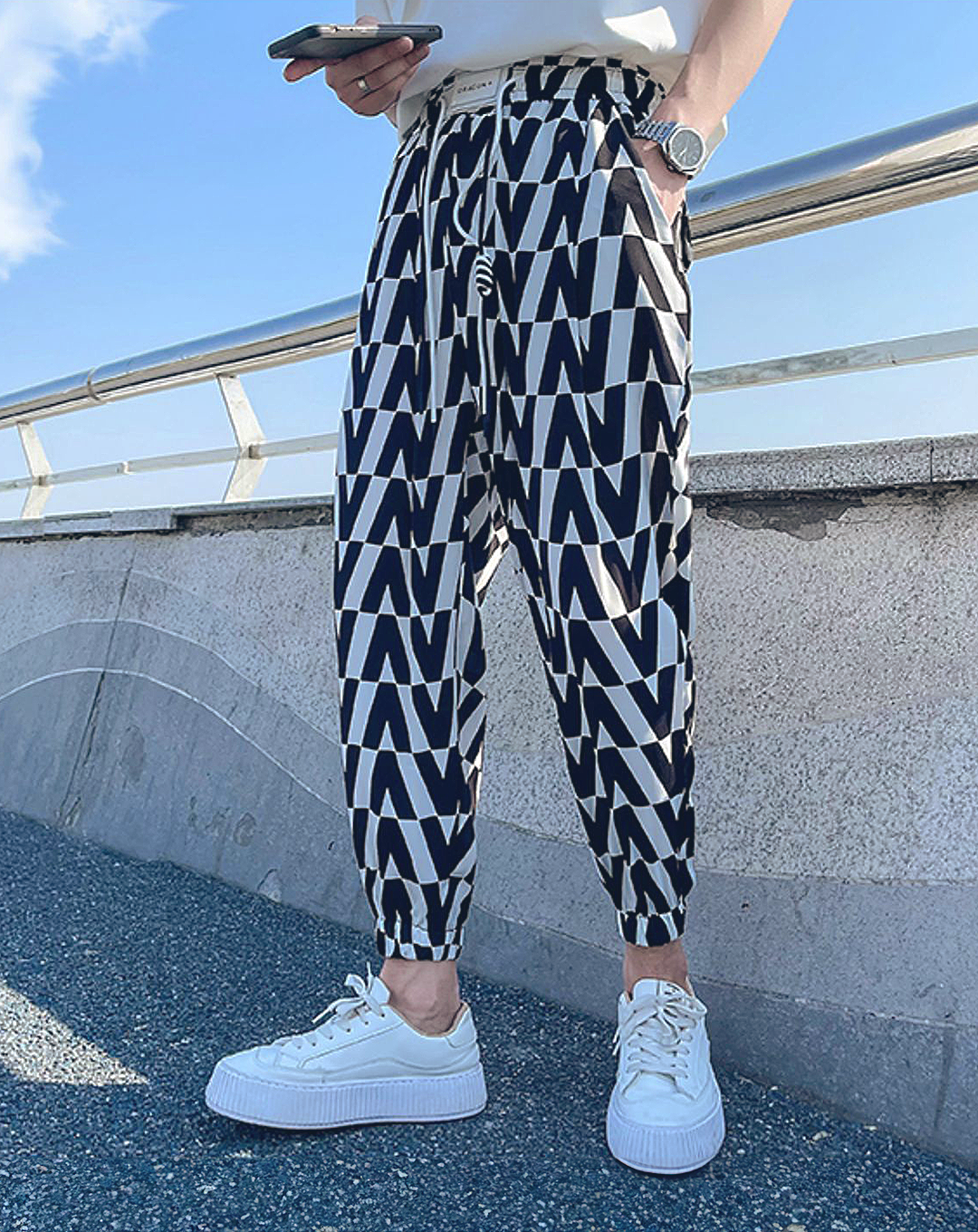 ♂All Pattern Drawstring Pants