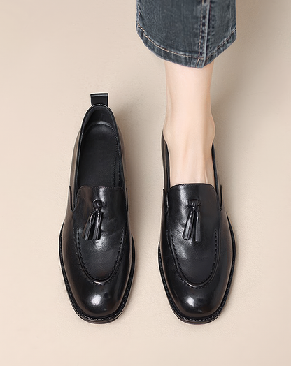 ♀本革／Classic Tassel Leather Loafers